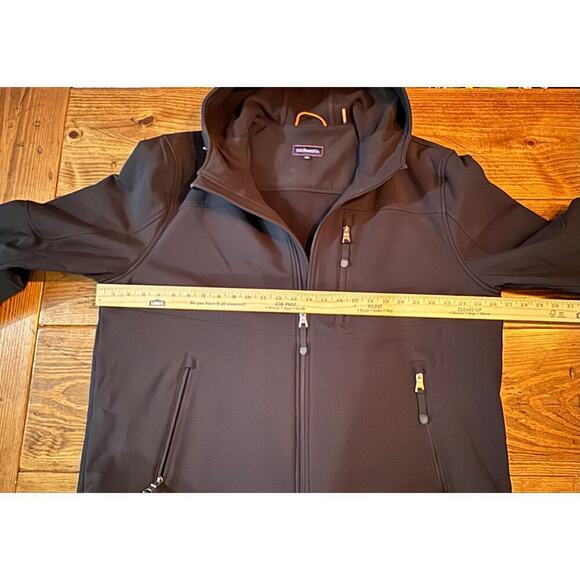 GH Bass & Co Hooded Soft Shell Black Men's XXL Sharp Dress Coat Jacket - Picture 6 of 10